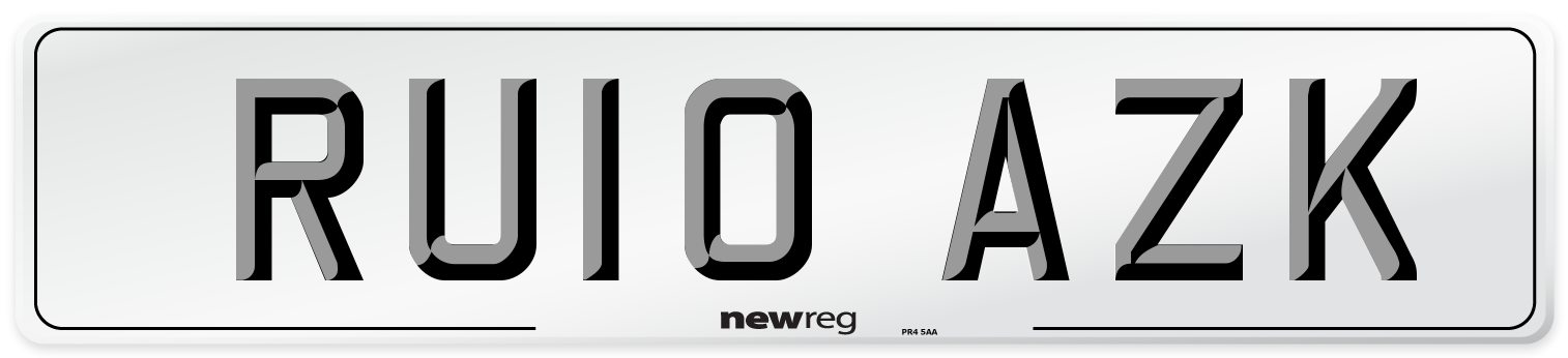 RU10 AZK Number Plate from New Reg